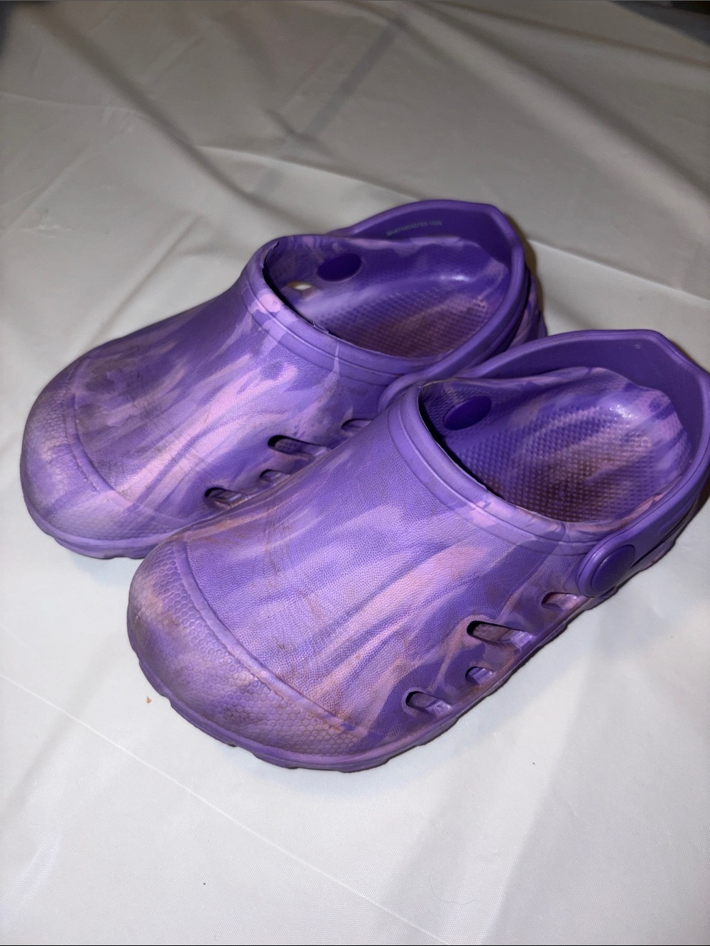 Kids Purple Tie-Dye Foam Clogs